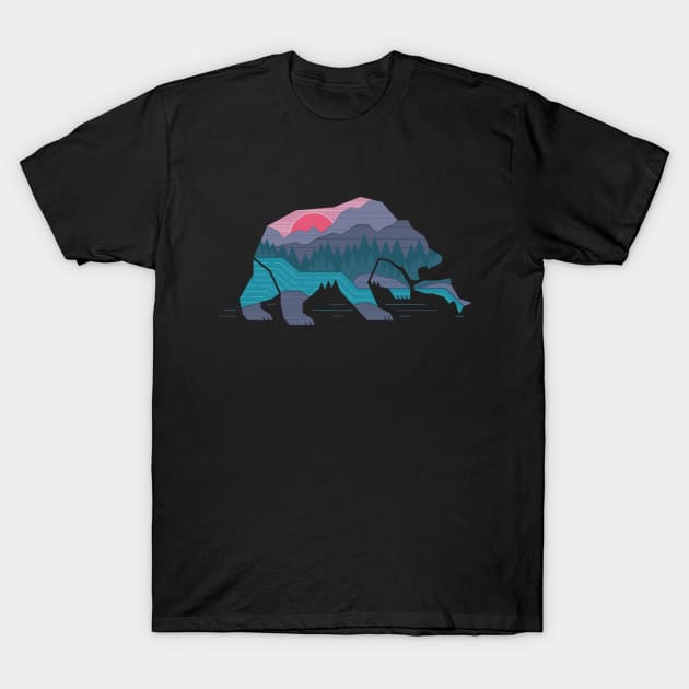 Bear Country T-Shirt by Thepapercrane